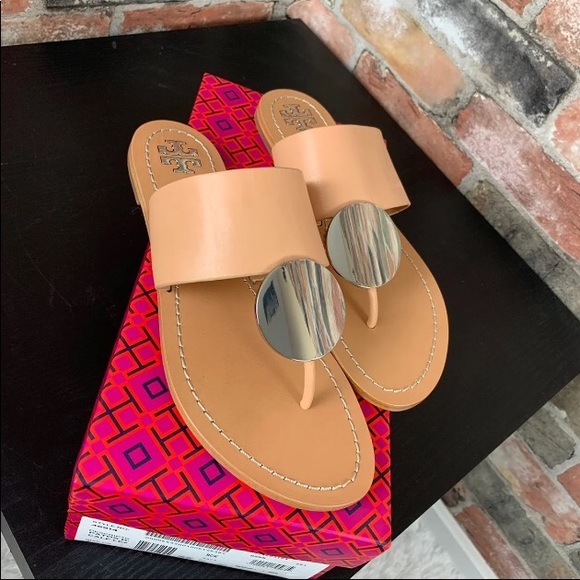 Tory Burch Shoes - NEW! Tory Burch Patos Leather Disk Sandal